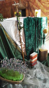 Mitte mit unserem Wallfahrtskreuz