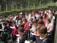 Beim Start nach Säben