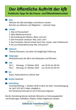 Einladung zum Seminar