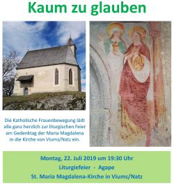 Kaum zu glauben - Magdalenafeier