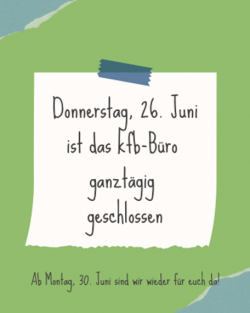 Büro geschlossen!