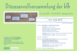 Einladung zur Diözesanvollversammlung